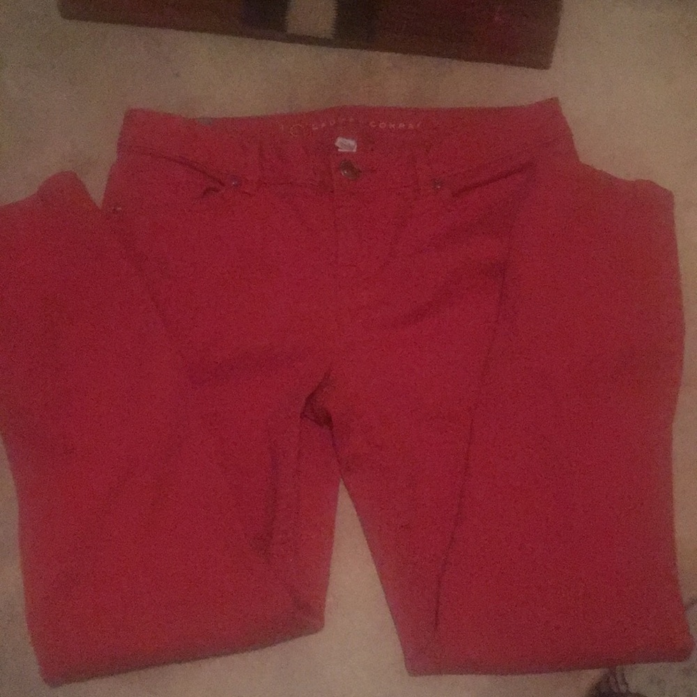 LC Lauren Conrad Red Capris 8